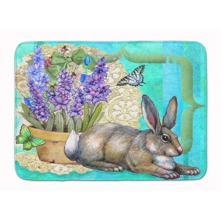Carolines Treasures Springtime Easter Rabbit Machine Washable Memory Foam Mat PJC1068RUG
